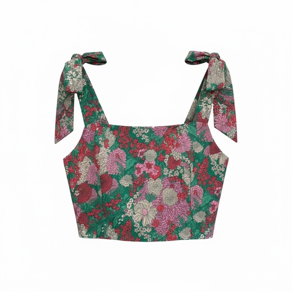 Trovata Carla Crop Top – Nouveau Garden Floral Print (Size M) 🌸